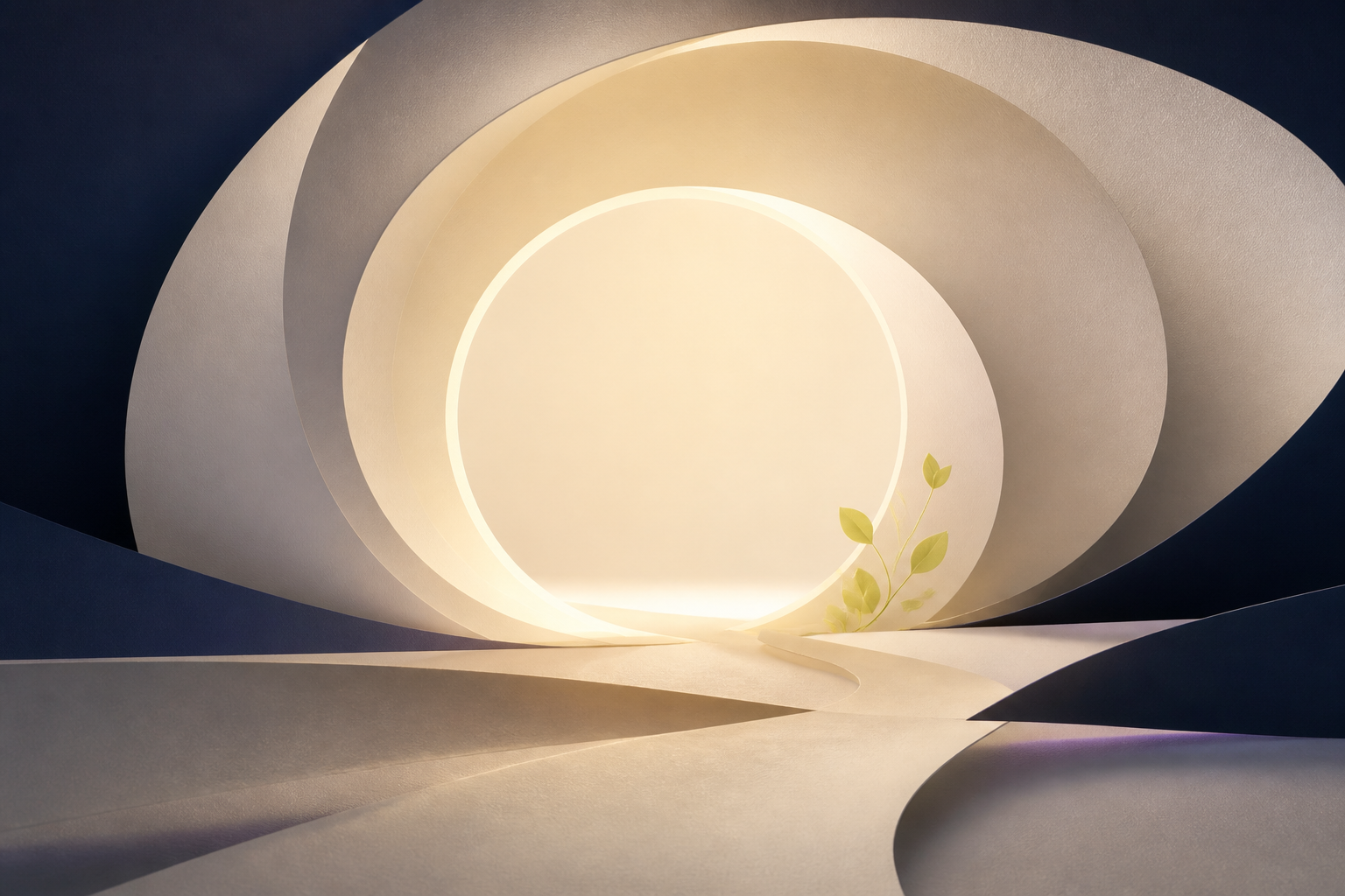 Illustrazione editoriale di una soglia con luce calma